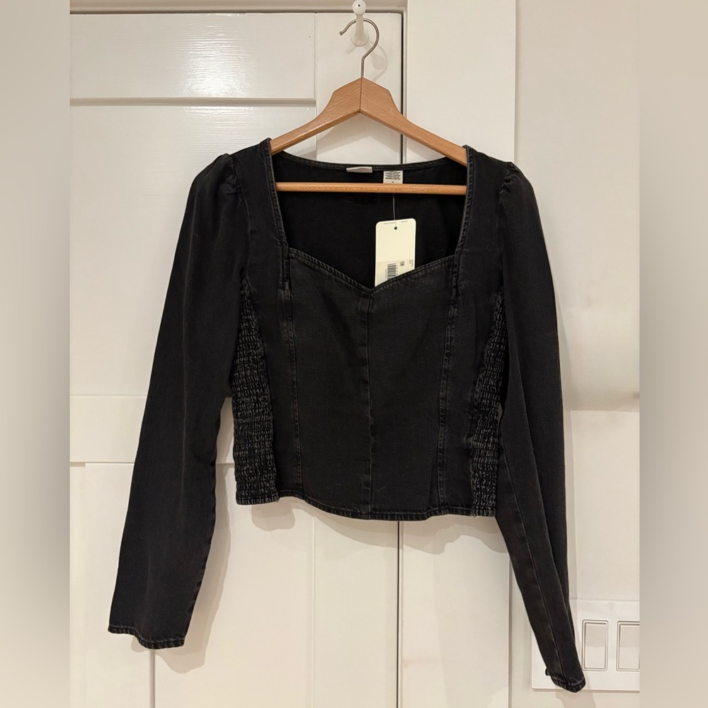 Levi's Black Denim Long Sleeve Blouse